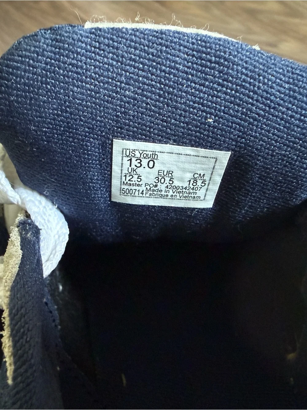 NWIT Vans Beige and Navy Suede Lace-Up Sneakers